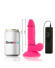 DIVERSIA DILDO REALISTICO FLEXIBLE CON VIBRACION ROSA 17 CM O 33 CM