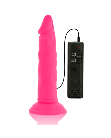 DIVERSIA DILDO REALISTICO FLEXIBLE CON VIBRACION ROSA 23 CM O 43 CM