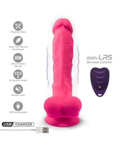 SILEXD PENE REALISTICO MODELO 18 ROSA VIBRACION CONTROL REMOTO LRS