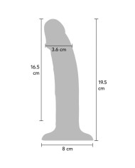 GET REAL DILDO REALISTA VIBRADOR DE SILICONA CLARO 195 CM