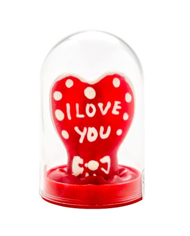 CONDOMERIE PRESERVATIVO DECORATIVO PINTADO A MANO CORAZON TE AMO MODELO 1