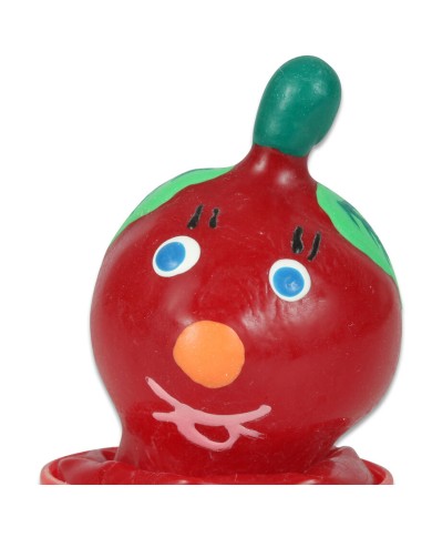 CONDOMERIE PRESERVATIVO DECORATIVO PINTADO A MANO TOMATE