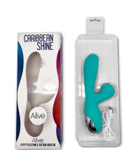 ALIVE CARIBBEAN SHINE VIBRADOR SUCCIONADOR AZUL