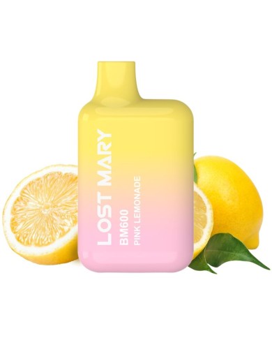 LOST MARY BM600 VAPER NICOTINA 2 DESECHABLE SABOR LIMONADA ROSA