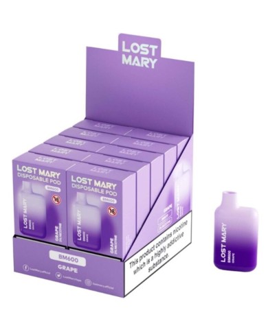 LOST MARY BM600 VAPER NICOTINA 2 DESECHABLE SABOR UVA