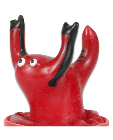 CONDOMERIE PRESERVATIVO DECORATIVO PINTADO A MANO ESCORPIO ROJO