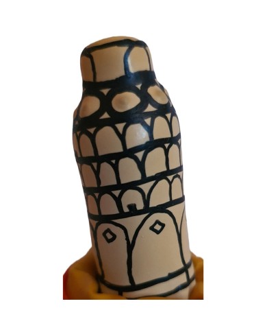 CONDOMERIE PRESERVATIVO DECORATIVO PINTADO A MANO TORRE DE PISA