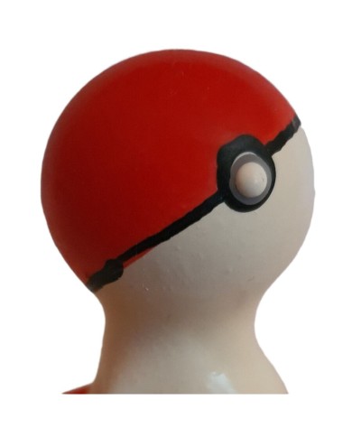 CONDOMERIE PRESERVATIVO DECORATIVO PINTADO A MANO POKEBOLA ROJO BLANCO