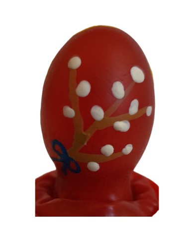 CONDOMERIE PRESERVATIVO DECORATIVO PINTADO A MANO HUEVO DE PASCUA ROJO