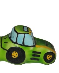 CONDOMERIE PRESERVATIVO DECORATIVO PINTADO A MANO VERDE TRACTOR XL