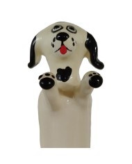 CONDOMERIE PRESERVATIVO DECORATIVO PINTADO A MANO PERRO BLANCO FELIZ XL
