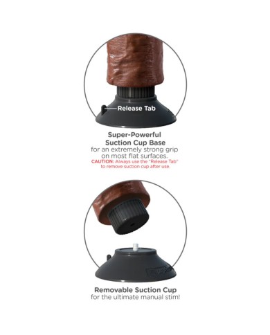 KING COCK DILDO VIBRADOR MARRON 2032 CM