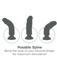 KING COCK DILDO VIBRADOR CON TESTICULOS 255 CM COLOR NATURAL