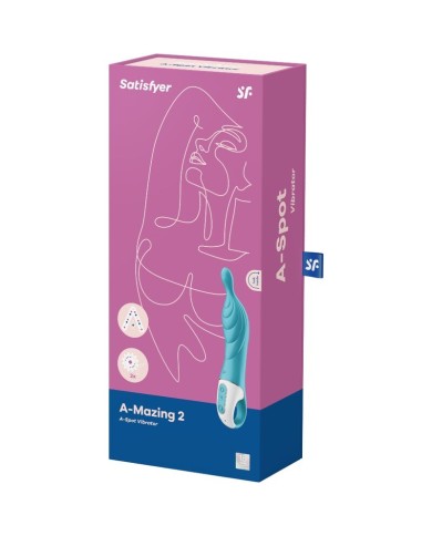 SATISFYER AMAZING 2 VIBRADOR PUNTO A TURQUESA