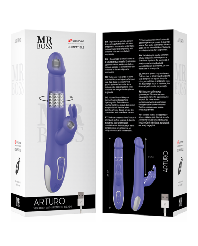 MR BOSS ARTURO VIBRATOR ROTATOR MANDO CONTROL REMOTO WATCHME