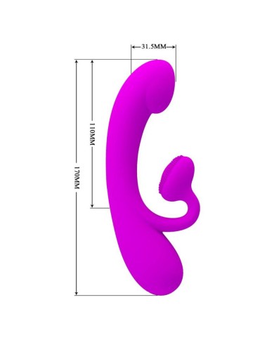 PRETTY LOVE SINCERE VIBRADOR Y SUCCIONADOR DE CLITORIS SILICONA MORADO