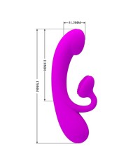 PRETTY LOVE SINCERE VIBRADOR Y SUCCIONADOR DE CLITORIS SILICONA MORADO