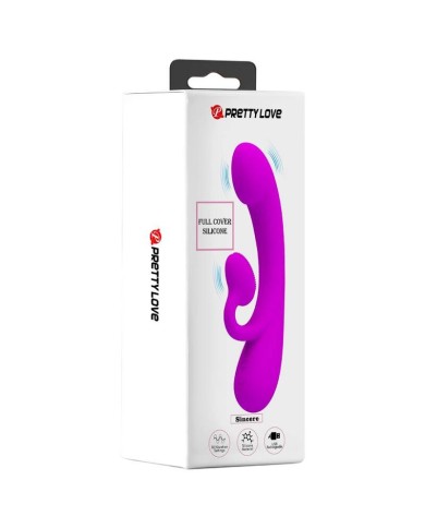 PRETTY LOVE SINCERE VIBRADOR Y SUCCIONADOR DE CLITORIS SILICONA MORADO