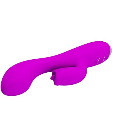 PRETTY LOVE GLORIA VIBRADOR CONEJO RECARGABLE IMPERMEABLE MORADO
