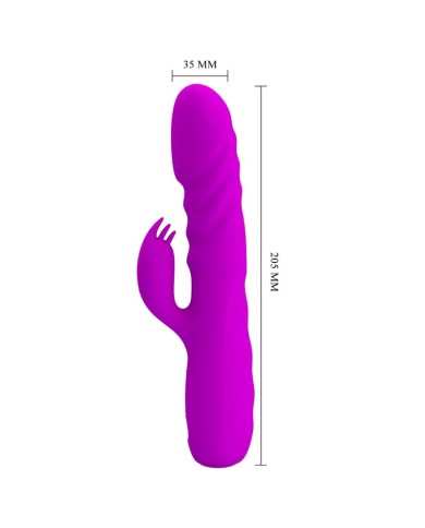 PRETTY LOVE MELANIE VIBRADOR CONEJO RECARGABLE MORADO