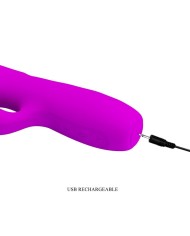 PRETTY LOVE MELANIE VIBRADOR CONEJO RECARGABLE MORADO