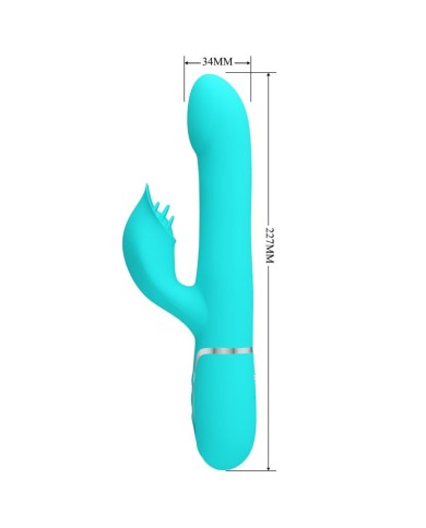 PRETTY LOVE VIBRADOR RABBIT PERLAS VERDE AGUA