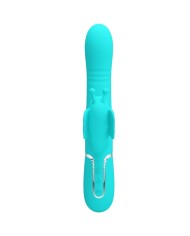 PRETTY LOVE VIBRADOR RABBIT MULTIFUNCION 4 EN 1 MARIPOSA VERDE AGUA
