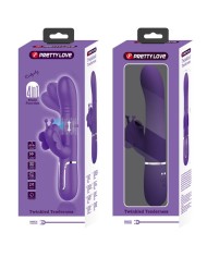 PRETTY LOVE VIBRADOR RABBIT MULTIFUNCION 4 EN 1 MARIPOSA MORADO