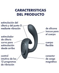 SATISFYER G FOR GODDESS 1 VIBRADOR RABBIT GRIS OSCURO