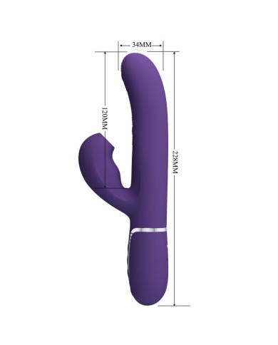 PRETTY LOVE PERLITA VIBRADOR PUNTO G 3 EN 1 MULTIFUNCION MORADO
