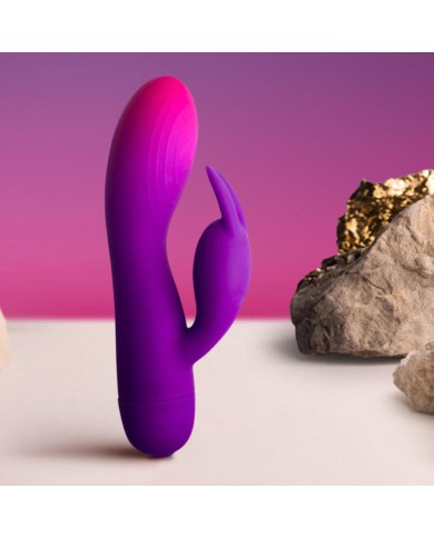 ROCKS OFF GLO GIRL VIBRADOR RABBIT MORADO