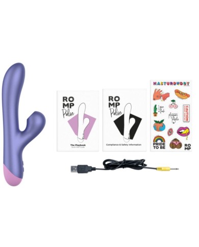 ROMP PULSE VIBRADOR RABBIT DUAL PUNTO G AZUL ELECTRICO