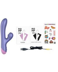 ROMP PULSE VIBRADOR RABBIT DUAL PUNTO G AZUL ELECTRICO