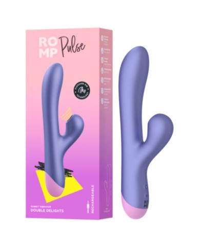 ROMP PULSE VIBRADOR RABBIT DUAL PUNTO G AZUL ELECTRICO