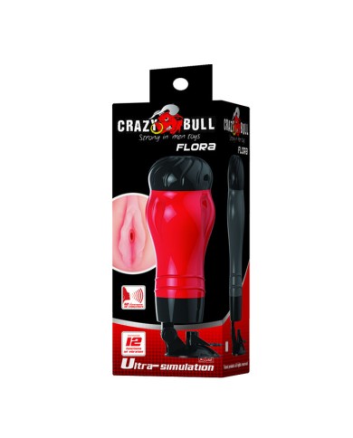 CRAZY BULL FLORA VAGINA CON BASE MASTURBADOR VOZ