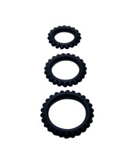 BAILE TITAN SET 3 PCS COCK RING BLACK 28 24 19 CM