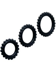 BAILE TITAN SET 3 PCS COCK RING BLACK 28 24 19 CM