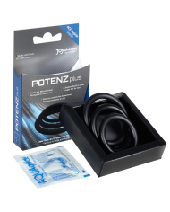 JOYDIVISION POTENZDUO PLUS PACK 3 ANILLOS PARA PENE NEGRO S M L