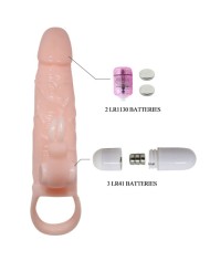BAILE BRAVE MAN FUNDA PENE CON RABBIT VIBRADOR 165 CM NATURAL