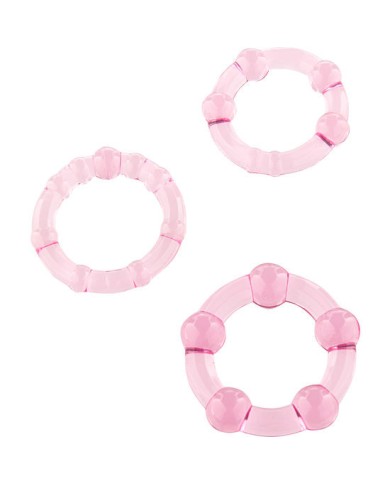SEVEN CREATIONS JUEGO TRES ANILLOS PENE ROSA