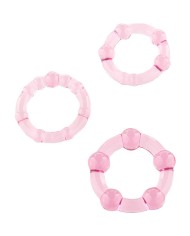 SEVEN CREATIONS JUEGO TRES ANILLOS PENE ROSA