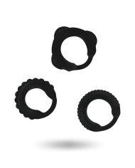 ADDICTED TOYS SET 3 ANILLOS PENE NEGRO