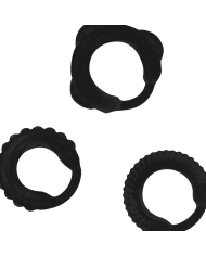 ADDICTED TOYS SET 3 ANILLOS PENE NEGRO