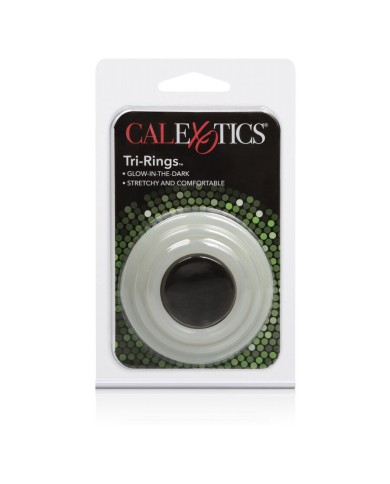 CALEXOTICS SET TRES ANILLAS BRILLO EN LA OSCURIDAD