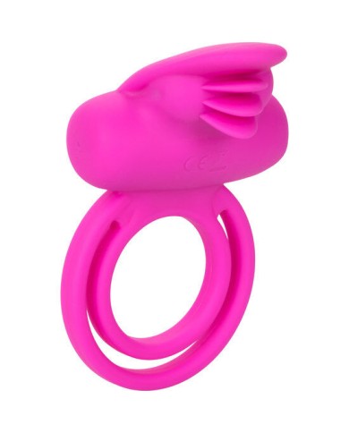 CALEXOTICS DUAL CLIT FLICKER ENHANCER DOBLE ANILLO VIBRADOR DE SILICONA ROSA