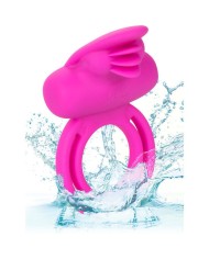 CALEXOTICS DUAL CLIT FLICKER ENHANCER DOBLE ANILLO VIBRADOR DE SILICONA ROSA