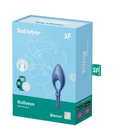 SATISFYER BULLSEYE ANILLO VIBRADOR APP AZUL