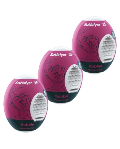 SATISFYER 3 HUEVOS MASTURBADORES BUBBLE