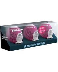 SATISFYER 3 HUEVOS MASTURBADORES BUBBLE