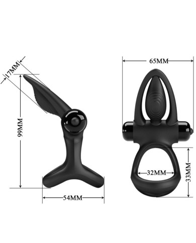 PRETTY LOVE ANILLO VIBRADOR 10 VIBRACIONES SILICONA NEGRO PRETTY LOVE ANILLO VIBRADOR 10 VIBRACIONES SILICONA NEGRO
